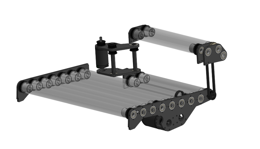 Daisy-Saurus feeder and hopper floor roller system